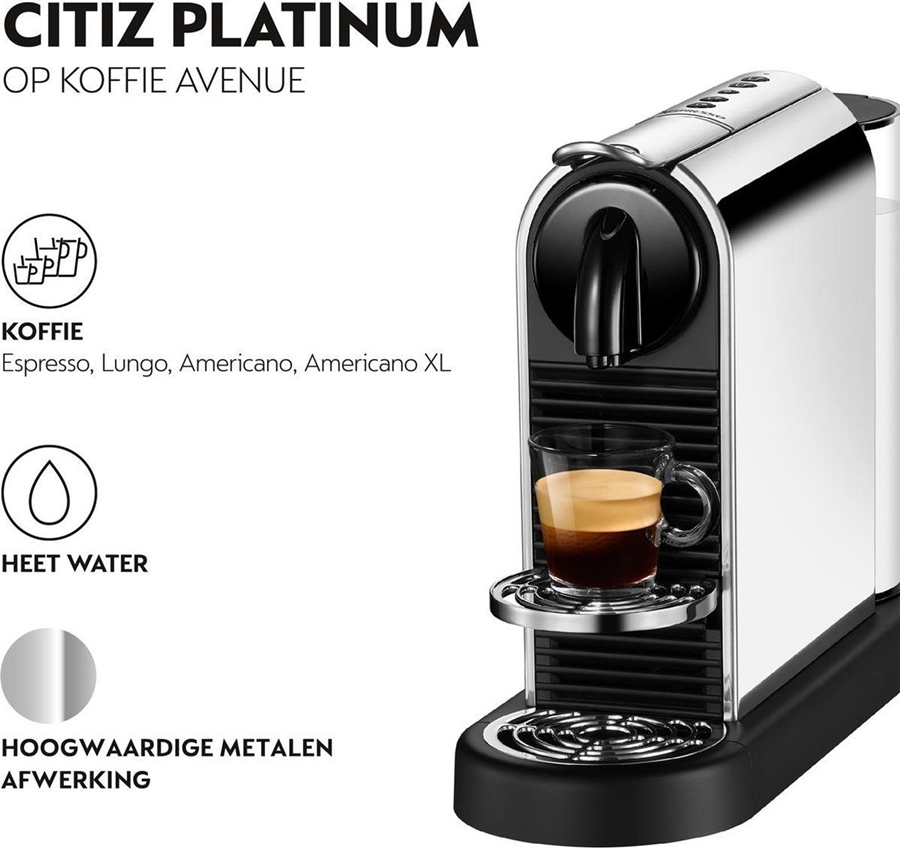 DeLonghi Nespresso EN220.M Citiz Platinum Koffiemachine — foto 7