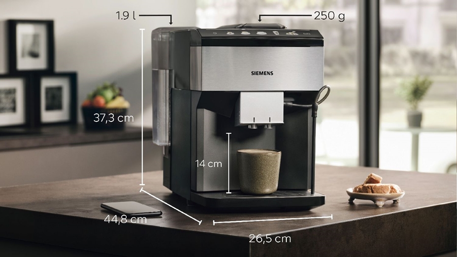 Siemens TP516RX3 EQ500 Classic Connect Volautomatische Koffiemachine - RVS - Zwart — foto 3