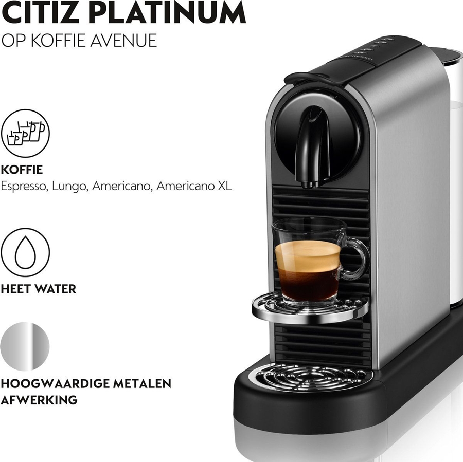 DeLonghi Nespresso EN220.T Citiz Platinum Koffiemachine — foto 7
