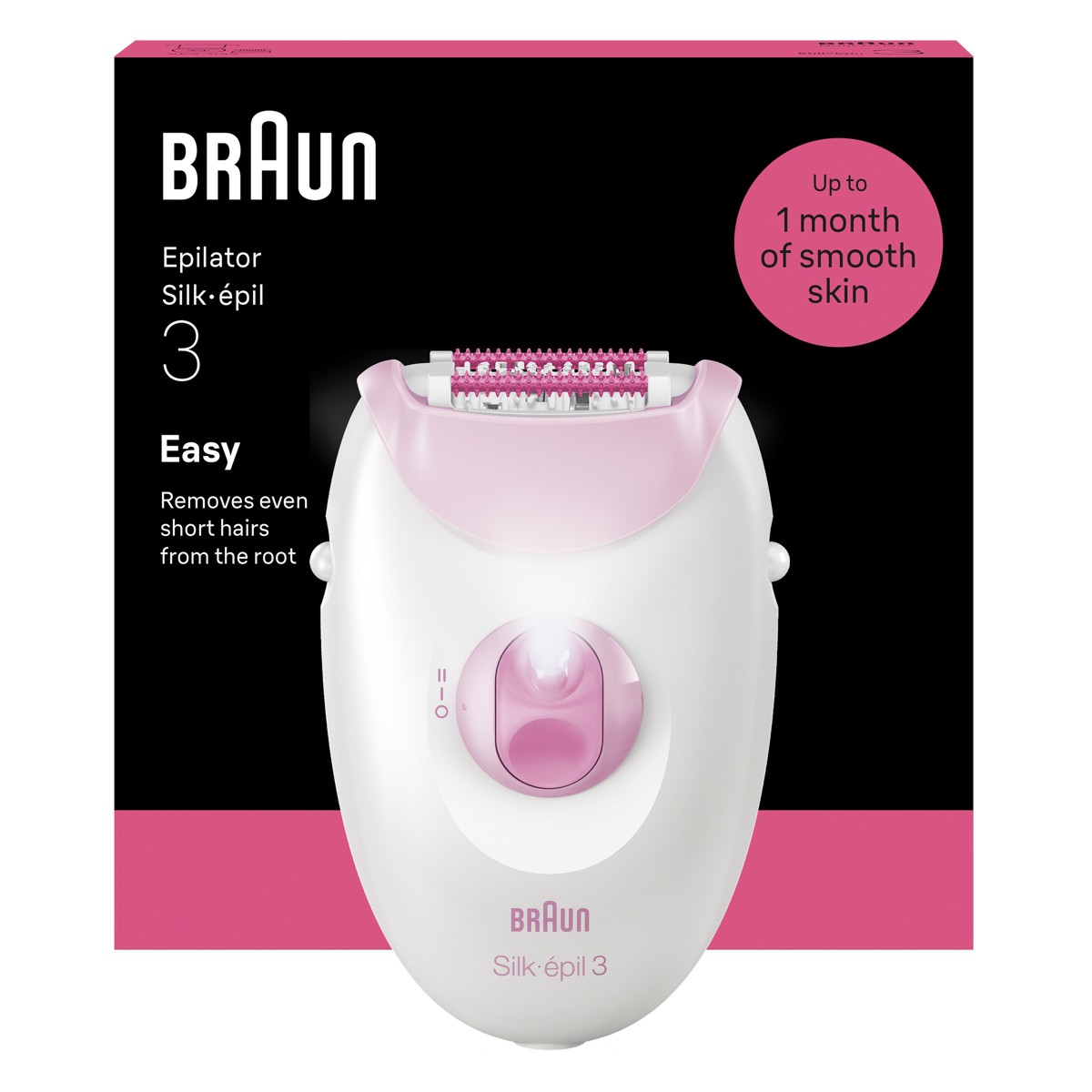 Braun - Silk·épil 3 Epilator met snoer - Roze