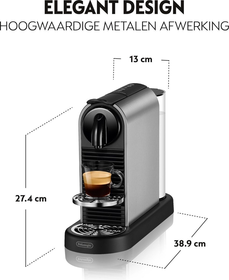 DeLonghi Nespresso EN220.T Citiz Platinum Koffiemachine — foto 6